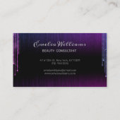 Elegant Sparkle Paars Crystal Rhinestone Black Visitekaartje (Achterkant)