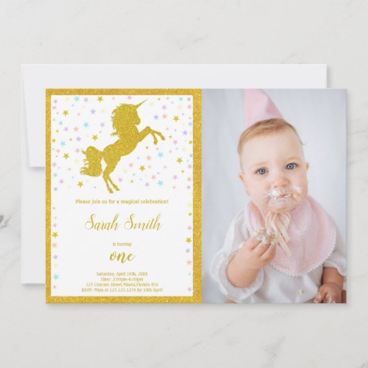 Elegant Sparkle Party voor meisjes Kaart (Voorkant)