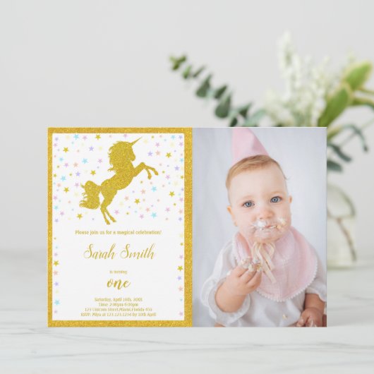 Elegant Sparkle Party voor meisjes Kaart (Staand voorkant)