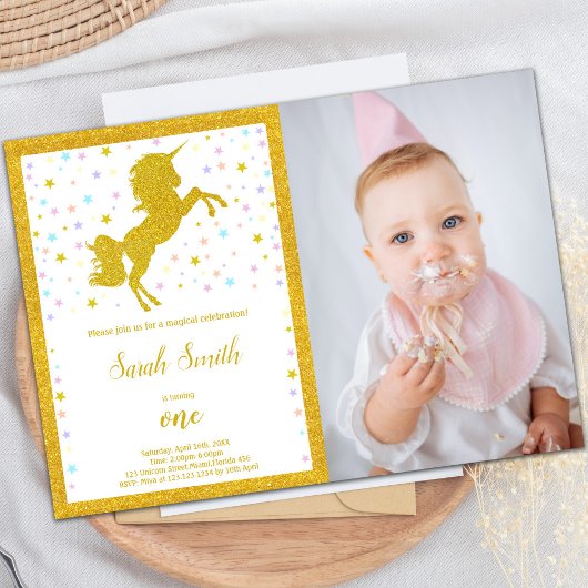 Elegant Sparkle Party voor meisjes Kaart