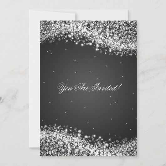 Elegant Sparkle/Sparging Sjabloon Party Kaart (Achterkant)