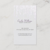 Elegant Sparkle White Glitter Drijft licht grijs Visitekaartje (Achterkant)