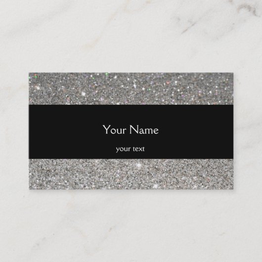 Elegant Sparkles & Glitter Visitekaartje (Voorkant)