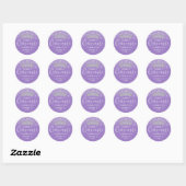 Elegant Sparkles Quinceañera Crown Lilac Purple Ronde Sticker (Vel)