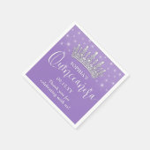 Elegant Sparkles Quinceañera Crown Lilac Purple Servet (Hoek)