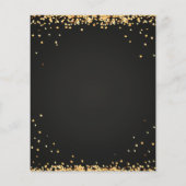 Elegant Sparkles zwart goud Prijs Lijst flyer (Achterkant)