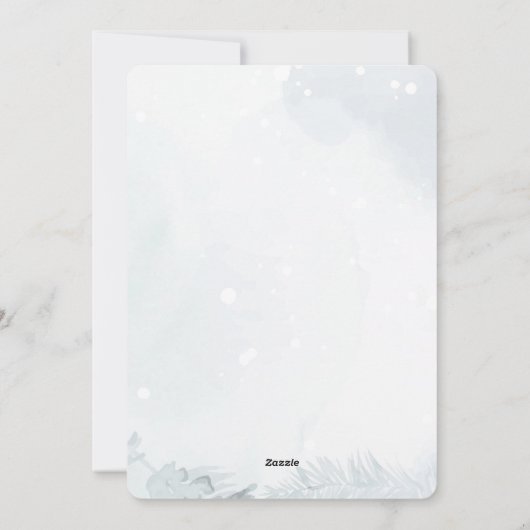 Elegant Sparkling Christmas Tree Flat Holiday Card Feestdagenkaart (Achterkant)