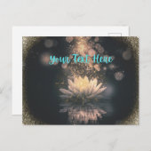 Elegant Sparkling Lotus Briefkaart (Voorkant / Achterkant)