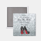 Elegant Sparkly Birthday sparen de Datum Magnet (Voorkant / Achterkant)