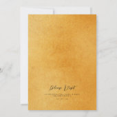 Elegant Sparkly Gold Glitter Folie Chic Wedding In Kaart (Achterkant)