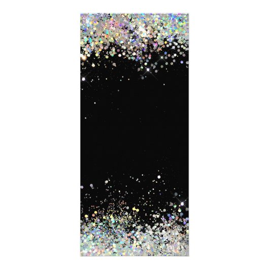 Elegant Sparkly Holographic Glitter Beauty Salon Reclamekaart (Achterkant)