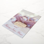 Elegant Sparkly-kerstbal Folie Feestdagenkaart (Gedraaid)