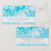 ELEGANT SPARKLY LIGHT grillige aqua blue bokeh Visitekaartje (Voorkant / Achterkant)