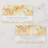 ELEGANT SPARKLY LIGHT grillige gouden bokeh Visitekaartje (Voorkant / Achterkant)
