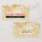 ELEGANT SPARKLY LIGHT grillige roze gouden bokeh Visitekaartje (Voorkant / Achterkant)