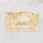 ELEGANT SPARKLY LIGHT grillige roze gouden bokeh Visitekaartje (Achterkant)