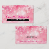 ELEGANT SPARKLY LIGHT grillige roze rode bokeh Visitekaartje (Voorkant / Achterkant)