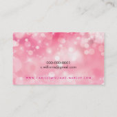 ELEGANT SPARKLY LIGHT grillige roze rode bokeh Visitekaartje (Achterkant)