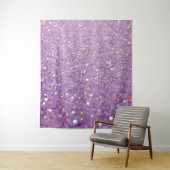 Elegant Sparkly Lila Paars Glitter Wandkleed (In situ)