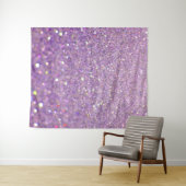 Elegant Sparkly Lila Paars Glitter Wandkleed (In Situ (horizontaal))