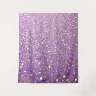 Elegant Sparkly Lila Paars Glitter Wandkleed