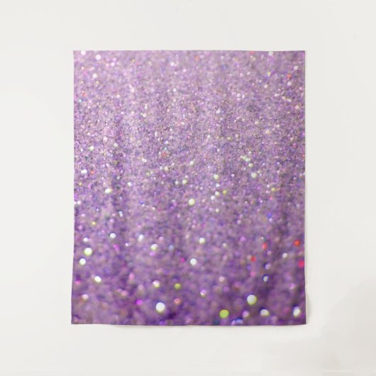 Elegant Sparkly Lila Paars Glitter Wandkleed (Voorkant)