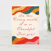 Elegant Sparkly Look Gratitude Birthday Kaart (Voorkant)