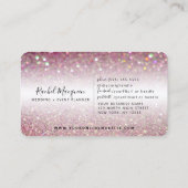 Elegant Sparkly Roos Pink Glitter Visitekaartje (Achterkant)