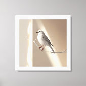 Elegant Sparrow Bird Wall Art Print – Minimalist (Voorkant)