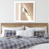 Elegant Sparrow Bird Wall Art Print – Minimalist (Insitu (Slaapkamer))