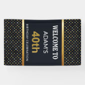 Elegant Speciaal 40e verjaardag Gold Spandoek (Horizontaal)