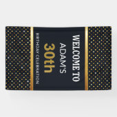 Elegant, speciaal aangepast 30e verjaardag, goud e spandoek (Horizontaal)