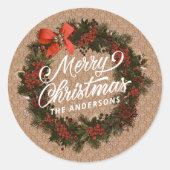 Elegant, speciaal aangepast kerstfeest, sticker ze (Voorkant)