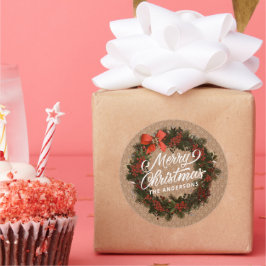 Elegant, speciaal aangepast kerstfeest, sticker ze