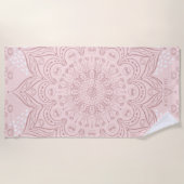 Elegant Speciaal Boho Blush Pink Mandala Strandlaken (Voorkant)