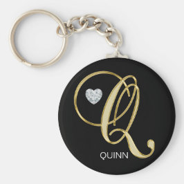 Elegant, speciaal gepersonaliseerd Gold monogramme Sleutelhanger