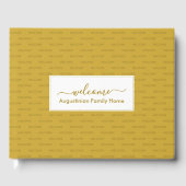 Elegant, speciaal gepersonaliseerd Gold WELCOME Gastenboek (Voorkant)