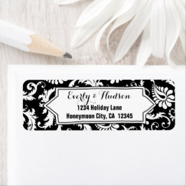 Elegant, speciaal gepersonaliseerd zwart en wit, F Etiket