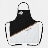 Elegant, speciaal gepersonaliseerd zwart-witminima schort (Voorkant)