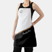 Elegant, speciaal gepersonaliseerd zwart-witminima schort (Insitu)