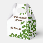 Elegant Speciaal Jubileum Groene Vloeiing Bedankdoosjes (Achterkant)