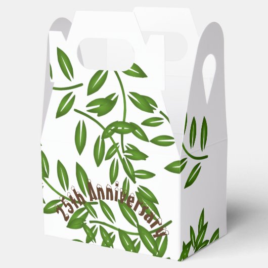 Elegant Speciaal Jubileum Groene Vloeiing Bedankdoosjes (Geopend)