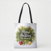 Elegant, speciaal voor kerstbomen ontworpen Canvas Tote Bag (Voorkant)