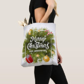Elegant, speciaal voor kerstbomen ontworpen Canvas Tote Bag (Dichtbij)