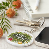 Elegant, speciaal voor kerstbomen ontworpen Sleute Sleutelhanger (Voorkant Rechts)