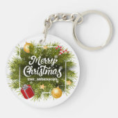 Elegant, speciaal voor kerstbomen ontworpen Sleute Sleutelhanger (Achterkant)