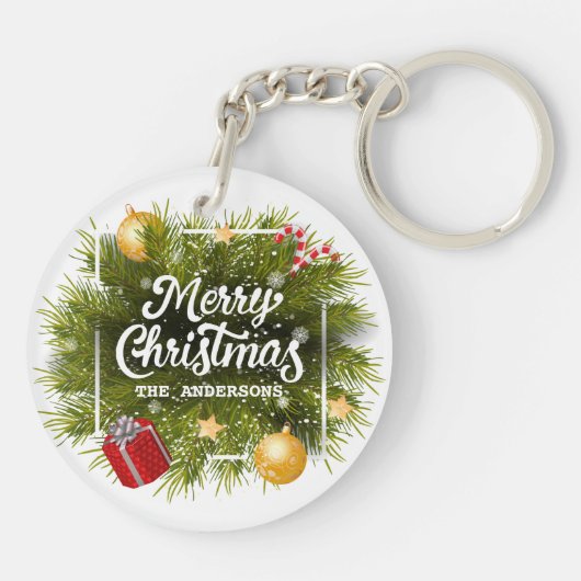 Elegant, speciaal voor kerstbomen ontworpen Sleute Sleutelhanger (Achterkant)