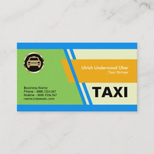 Elegant Special Blue Slanting Stripes Taxi Service Visitekaartje