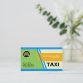 Elegant Special Blue Slanting Stripes Taxi Service Visitekaartje (Staand voorkant)