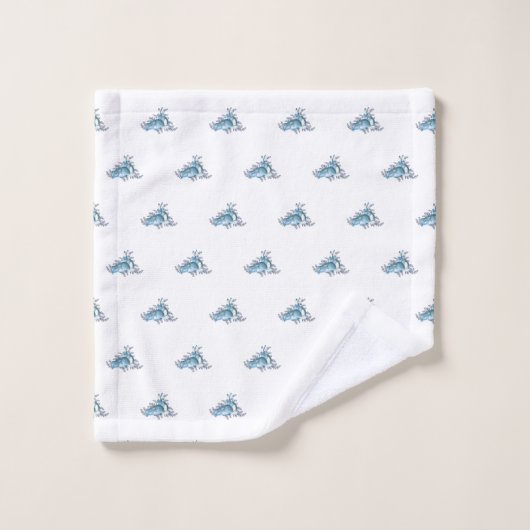 Elegant Specialized Blue Gray Bunny Rabbits Bad Handdoek (Wasdoekje)